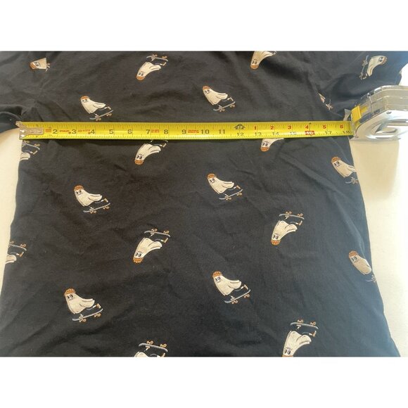 Old Navy Women's TShirt Black with Halloween Ghosts Skateboarding Fall Festive - Picture 3 of 6